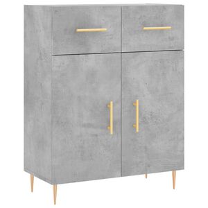 vidaXL Sideboard Concrete Grey 69.5x34x90 cm Engineered Wood