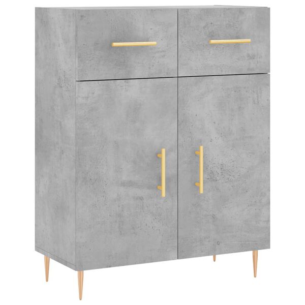 vidaXL Sideboard Concrete Grey 69.5x34x90 cm Engineered Wood