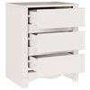 vidaXL Bedside Cabinet Drammen White 45 x 35 x 56 cm Solid pine wood