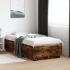 vidaXL Bed Frame without Mattress Smoked Oak 75x190 cm Small Single