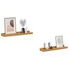 vidaXL Wall Shelf with Shelf 2 pcs Beige 40 x 9 x 3 cm Engineered Wood
