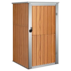 vidaXL Tool Shed | Brown | Galvanised steel | Large | Garden Tool Shed