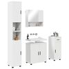 vidaXL Bathroom Furniture Set 4 pcs White Engineered wood & Metal