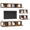 vidaXL TV Cabinet Set Wall-mounted 6 pcs Old Wood Engineered Wood