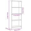 vidaXL Bookcase Grey Sonoma 60x24x143 cm Engineered Wood