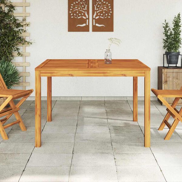 vidaXL Garden Dining Table 110x110x75 cm Solid Wood Acacia