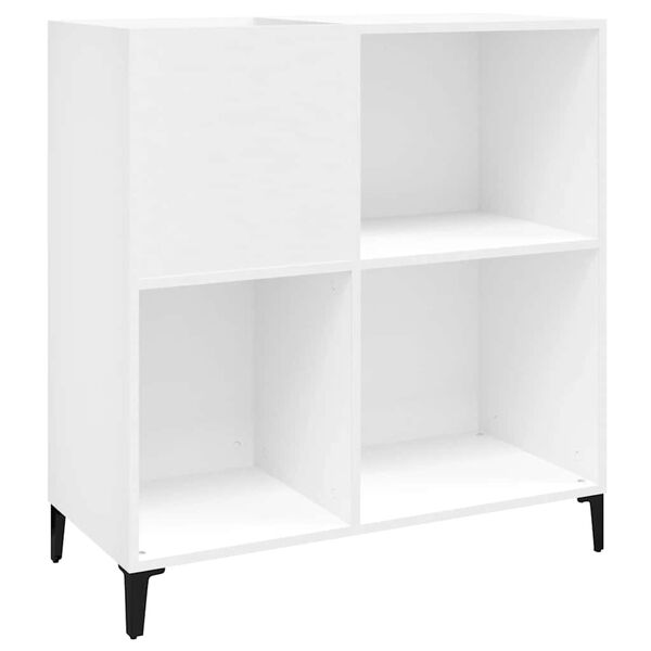 vidaXL Record Cabinet White 84.5x38x89 cm Engineered Wood