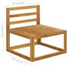 vidaXL 3 Piece Garden Lounge Set with Cushions Solid Wood Acacia