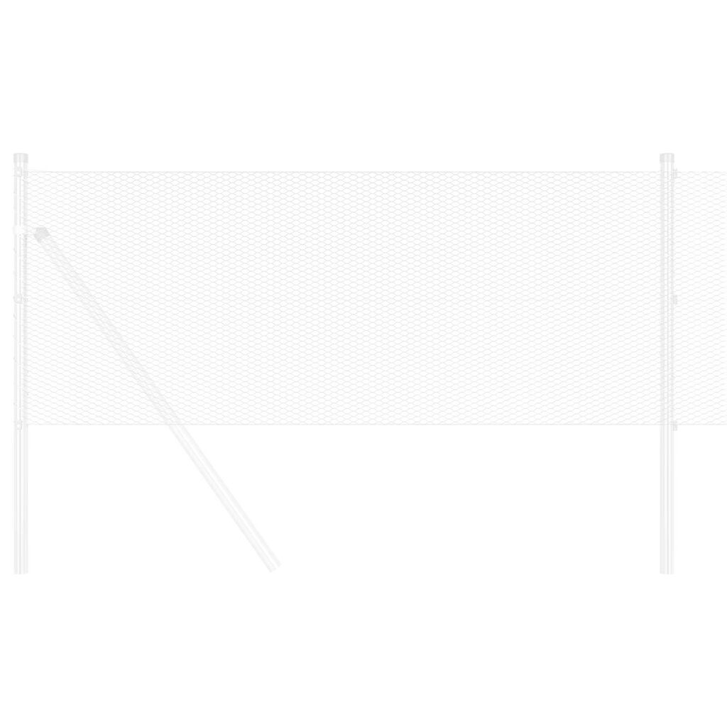 vidaXL Hexagon Fence Silver Silver 0.8 x 10 m Galvanised steel