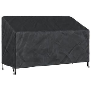 vidaXL Garden Bench Cover Black 165 x 70 x 65 / 94 cm 600D Oxford Fbric