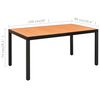 vidaXL 5 Piece Garden Dining Set Black and Brown