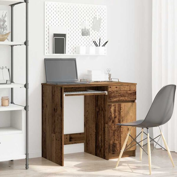 vidaXL Desk Old Wood 86x49x76 cm Engineered Wood