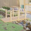 vidaXL Garden Bridge with Railings 150x67x56cm Solid Wood Spruce