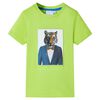 vidaXL Kids' T-shirt with Short Sleeves Lime 116