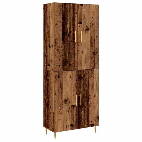 vidaXL Highboard Old wood 69.5 x 34 x 180 cm Engineered Wood