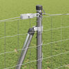 vidaXL Fence with Post Silver 1.2 x 25 m Steel