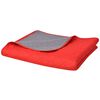 vidaXL Double-sided Quilted Bedspread Red and Grey 220x240 cm