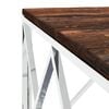 vidaXL Coffee Table Stainless Steel and Solid Wood Reclaimed