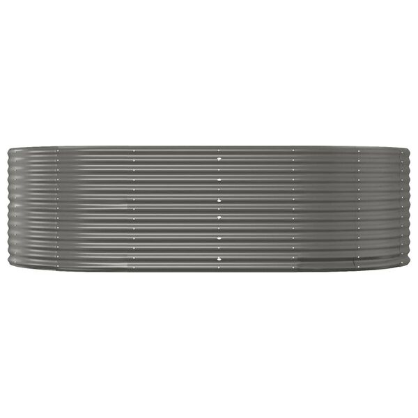 vidaXL Garden Raised Bed Grey 212x140x68 cm Galvanised Steel