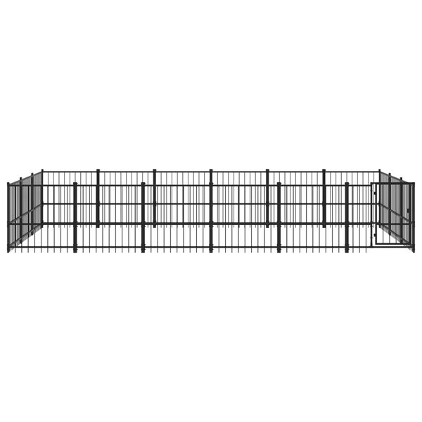 vidaXL Outdoor Dog Kennel Steel 16.94 m&sup2;