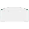 vidaXL TV Stand/Monitor Riser Glass Clear 90x30x13 cm