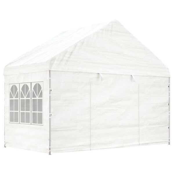 vidaXL Gazebo with Roof White 6.69x4.08x3.22 m Polyethylene