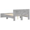vidaXL Bed Frame with Headboard and LED Concrete Grey 120x200 cm