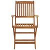 vidaXL 7 Piece Folding Garden Dining Set Solid Acacia Wood