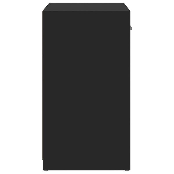 vidaXL Shoe Bench Black 94.5x31x57 cm Engineered Wood