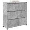 vidaXL Storage Cabinet Concrete Grey 80 x 31 x 81 cm Engineered Wood