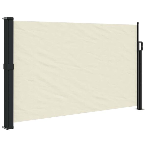 vidaXL Retractable Side Awning Cream 117x300 cm