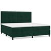 vidaXL Box Spring Bed with Mattress Dark Green 200x200 cm Velvet