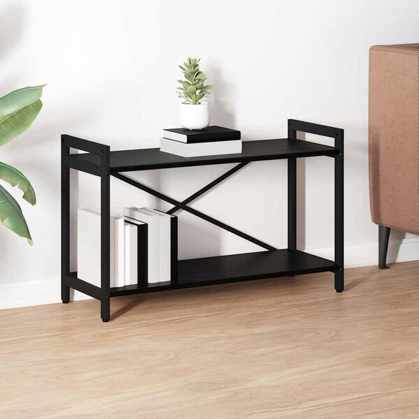 vidaXL Bookshelf Black Oak 80 x 30 x 50 cm Engineered Wood