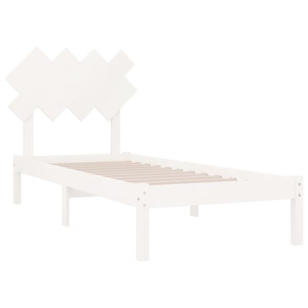 vidaXL Bed Frame without Mattress White 90x200 cm Solid Wood