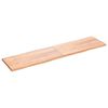 vidaXL Table Top Light Brown 200x50x(2-4)cm Treated Solid Wood Live Edge