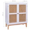 vidaXL Sideboard White 80x35x100 cm MDF and Rattan