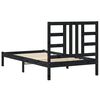 vidaXL Bed Frame without Mattress Black 100x200 cm Solid Wood