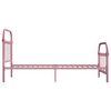vidaXL Bed Frame without Mattress Pink Metal 100x200 cm
