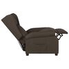 vidaXL Recliner Chair Dark Brown Fabric