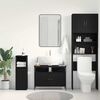 vidaXL Bathroom Sink Cabinet Black oak 80 x 30 x 60 cm Engineered Wood