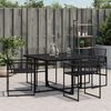 vidaXL Garden Chairs 4 pcs Black Poly Rattan