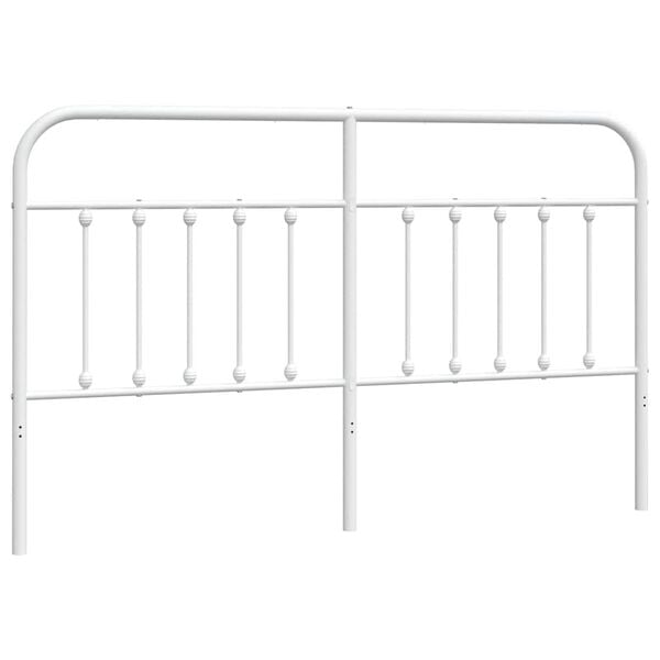 vidaXL Metal Replace Headboard White 180 cm