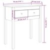 vidaXL Console Table White 70x35x75 cm Solid Wood Pine