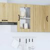 vidaXL Kitchen Wall Cabinet with Glass Door&nbsp;Porto Sonoma Oak