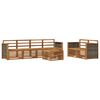 vidaXL Outdoor Sofa Set 7 pcs Natural Solid Acacia Wood