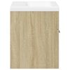 vidaXL Bathroom Sink Cabinet with Built-in Basin Sonoma Oak