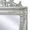 vidaXL Free-Standing Mirror Baroque Style 160x40 cm Silver