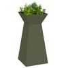 vidaXL Pillar Planter 2 pcs Olive 35 x 35 x 73 cm