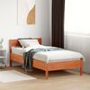 vidaXL Bed Frame without Mattress Wax Brown 90x190 cm Single Solid Wood Pine