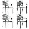vidaXL 5 Piece Garden Dining Set Steel Black
